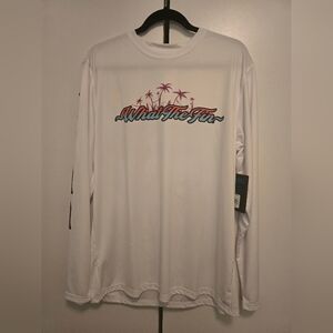 WTF L NWT UPF 50 Performance Shirt With Manatee Graphic
